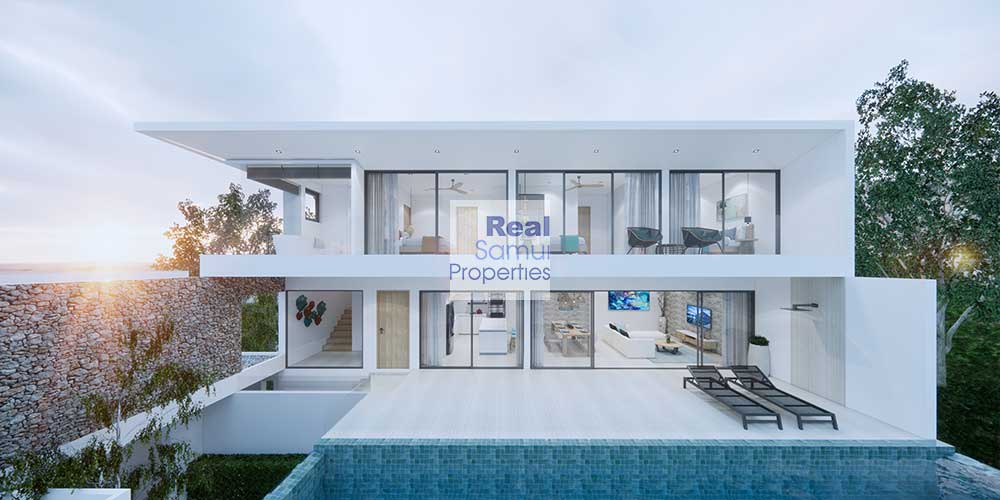 New 3-Bed Contemporary Sea View Villas, near Chaweng Noi Beach